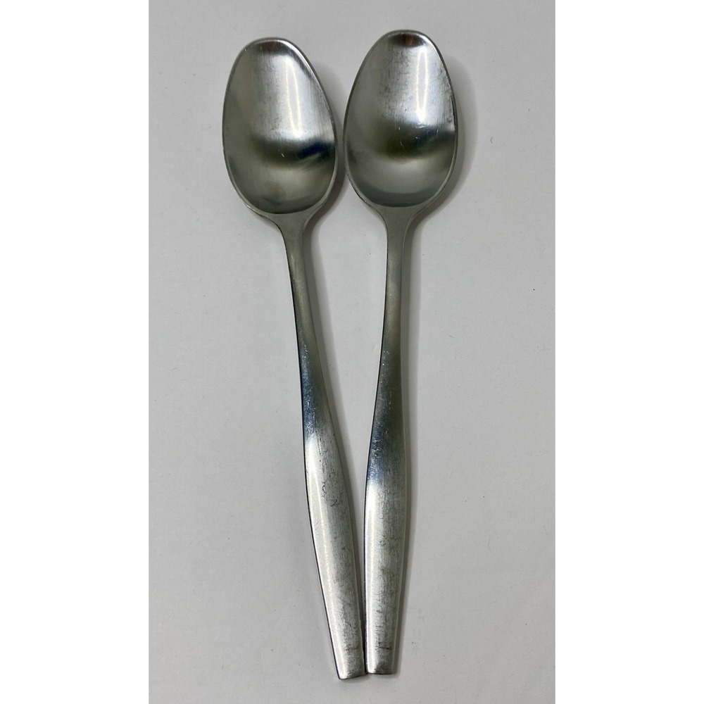 Dansk Variation V Stainless Oval Soup Spoons 8 1/8" 2 Finland